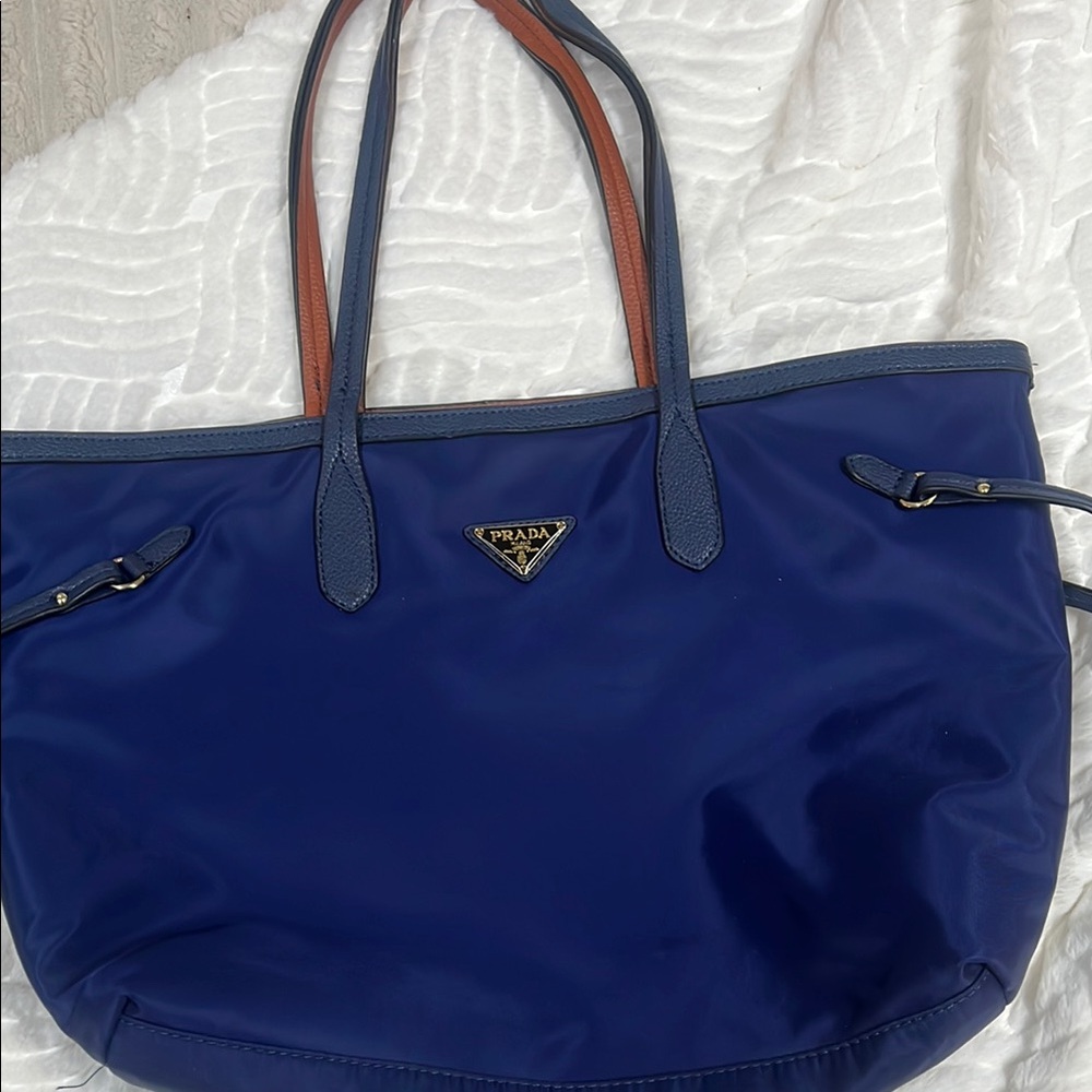 Orange and Blue Tote Bag reversible